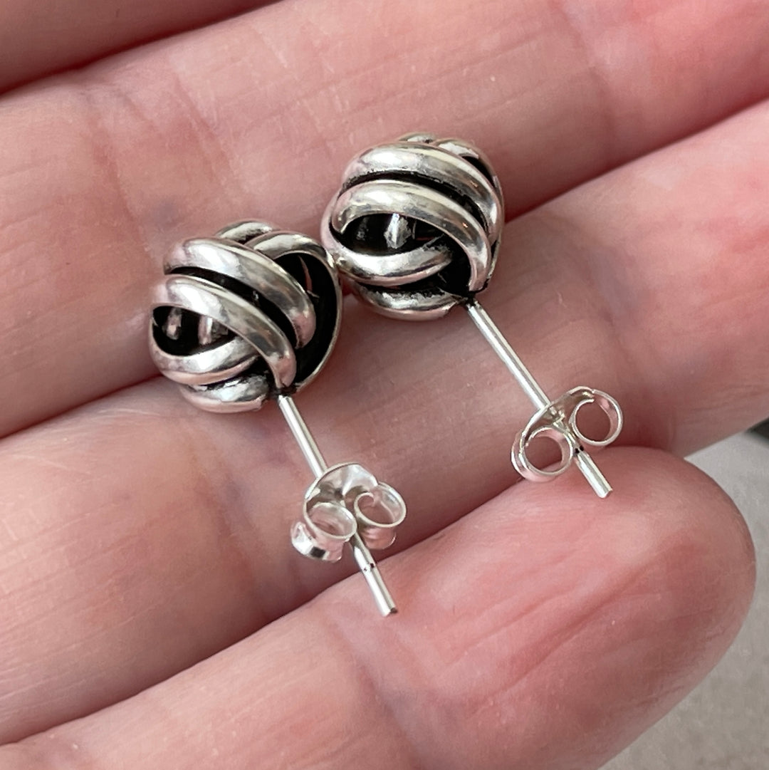 Sterling Silver Knot Studs