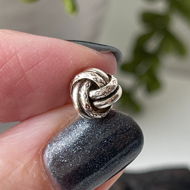sterling silver knot stud earrings