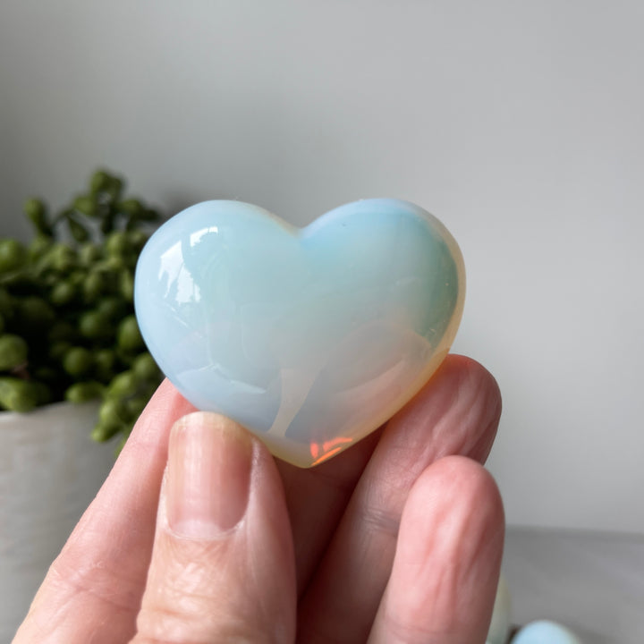 opalite stone crystal heart