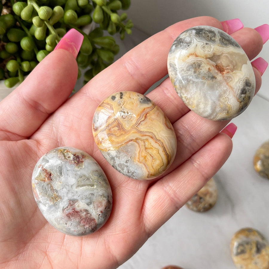 crazy lace agate worry stone