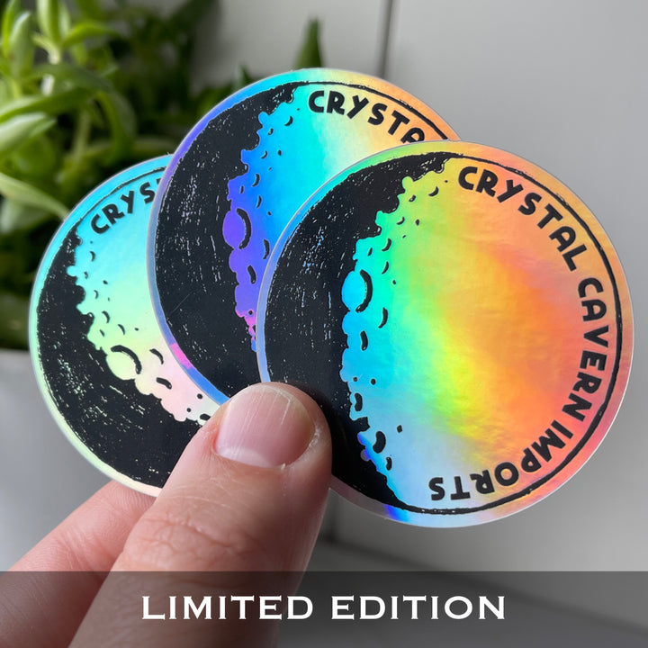 Holographic Moon Waterproof Vinyl Sticker