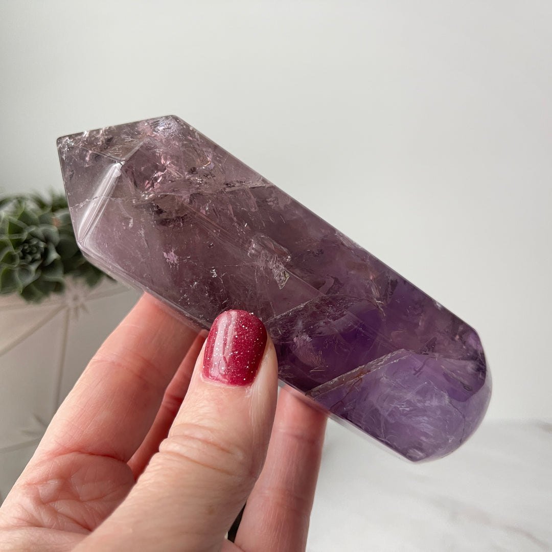 Amethyst crystal stone wand