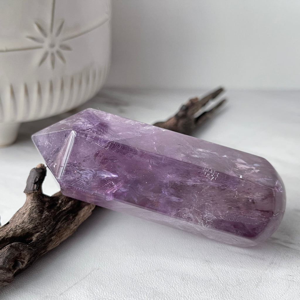 Amethyst crystal stone wand