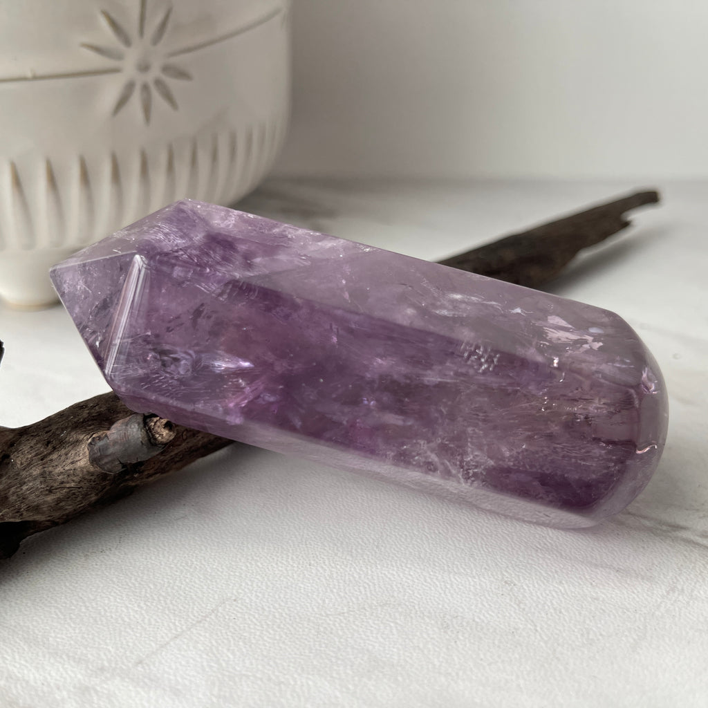 Amethyst crystal stone wand