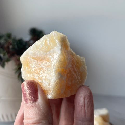 Raw Orange Calcite Piece
