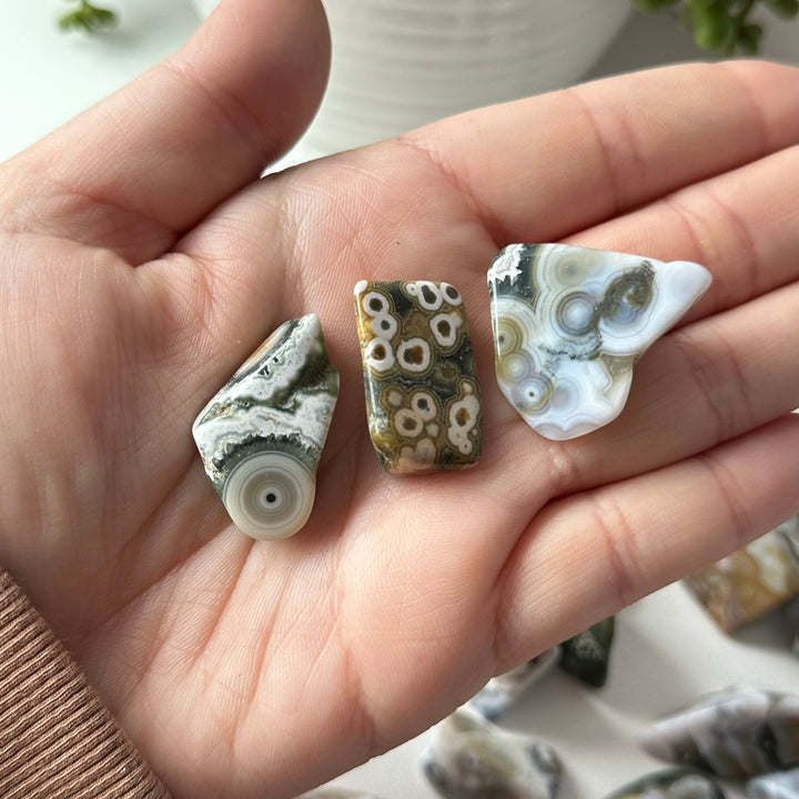 Extra Quality 8th Vein Ocean Jasper Tumbles - Choose Your Own Set of Three