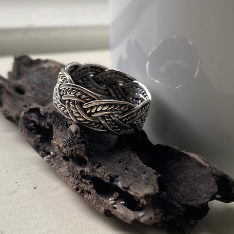 Sterling Silver Braided Rope Ring