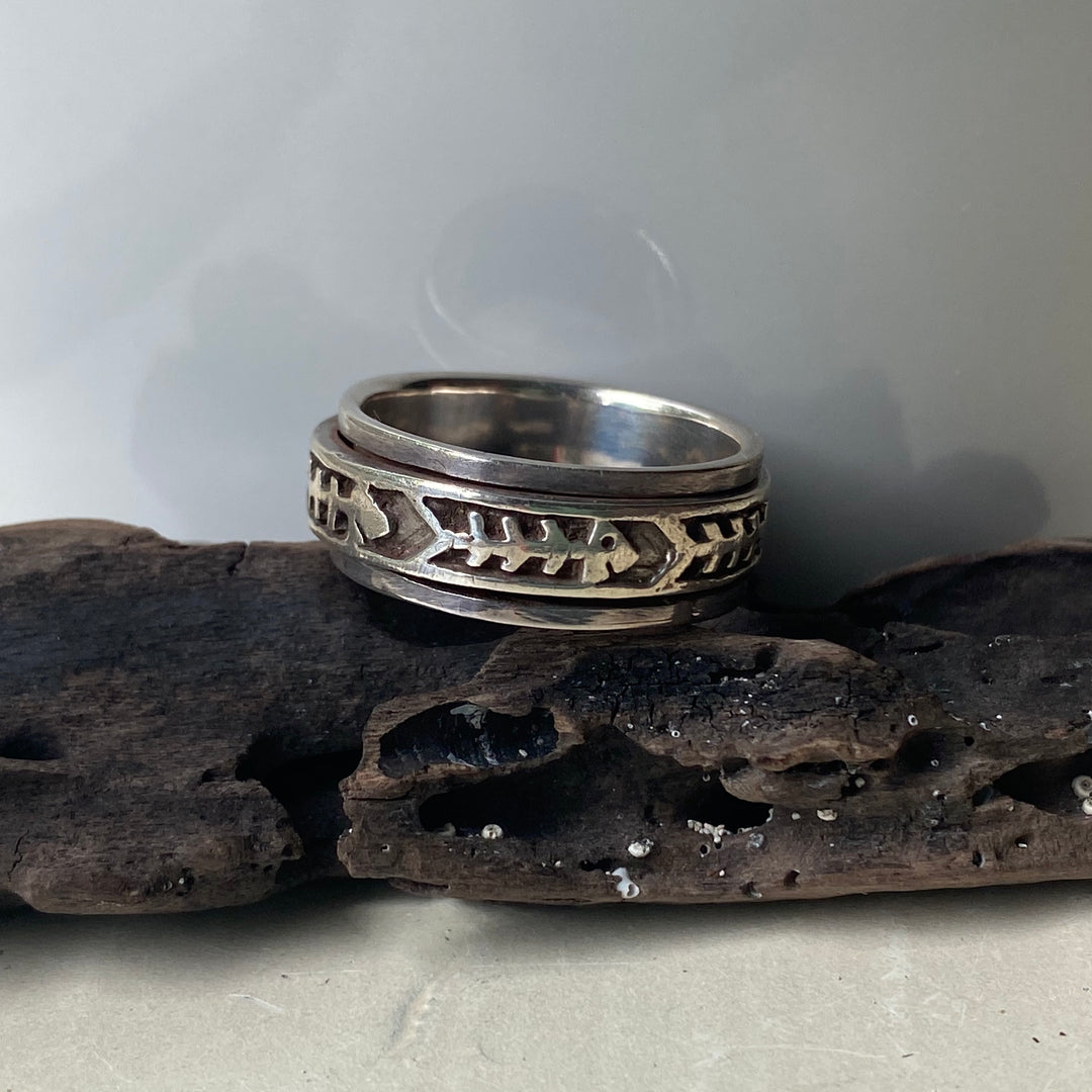 Sterling Silver Fidget Spinner Ring