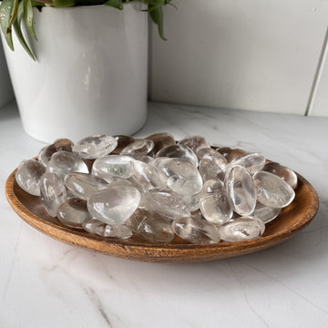 clear quartz mini heart