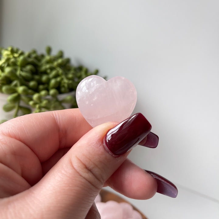 Mini coeur en quartz rose
