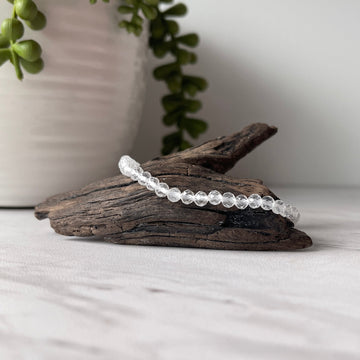 clear quartz faceted bracelet