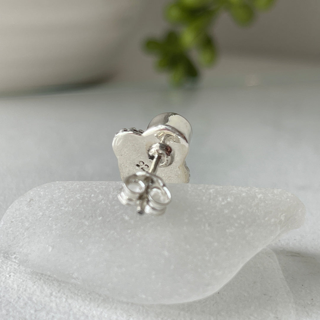 garnet sterling silver stone crystal stud earring