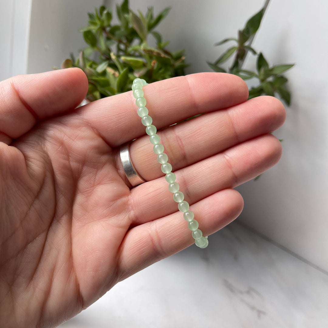 Bracelet énergétique en pierre précieuse de jade vert