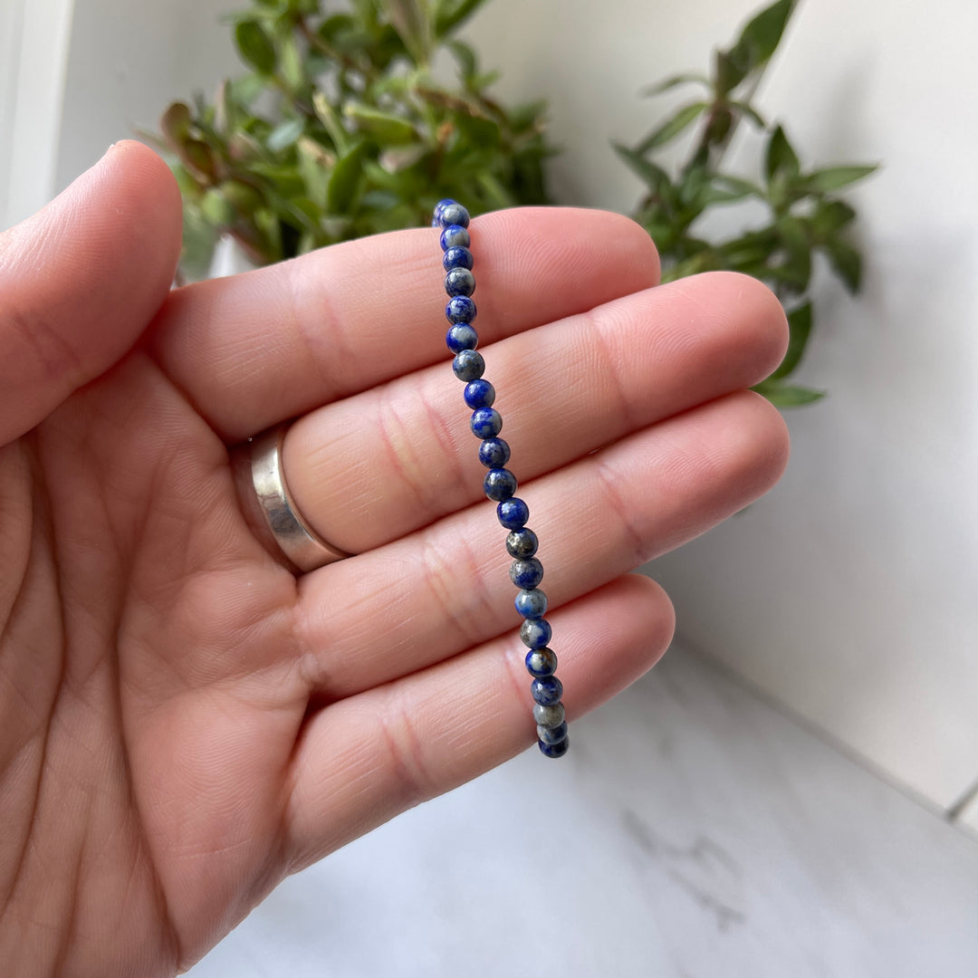 Pulsera de energía de piedras preciosas de lapislázuli