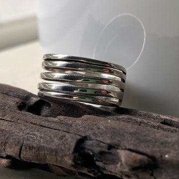 sterling silver multi wire ring