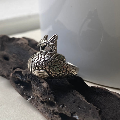 Sterling Silver Fish Ring