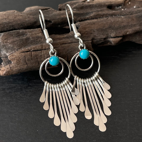 sterling silver Navajo waterfall earrings
