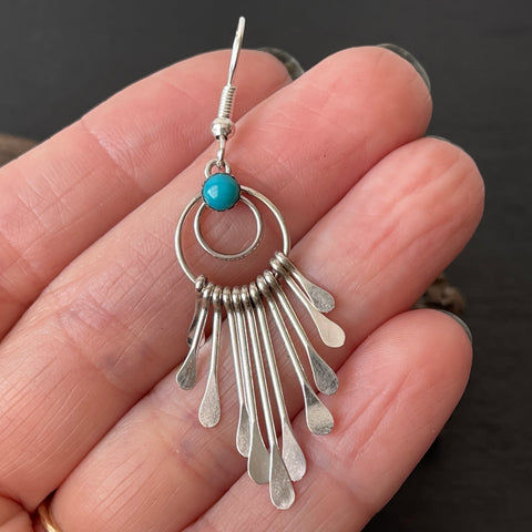 sterling silver Navajo waterfall earrings