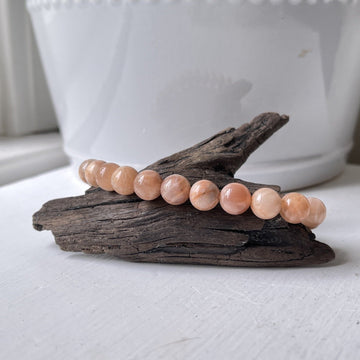 peach moonstone bracelet