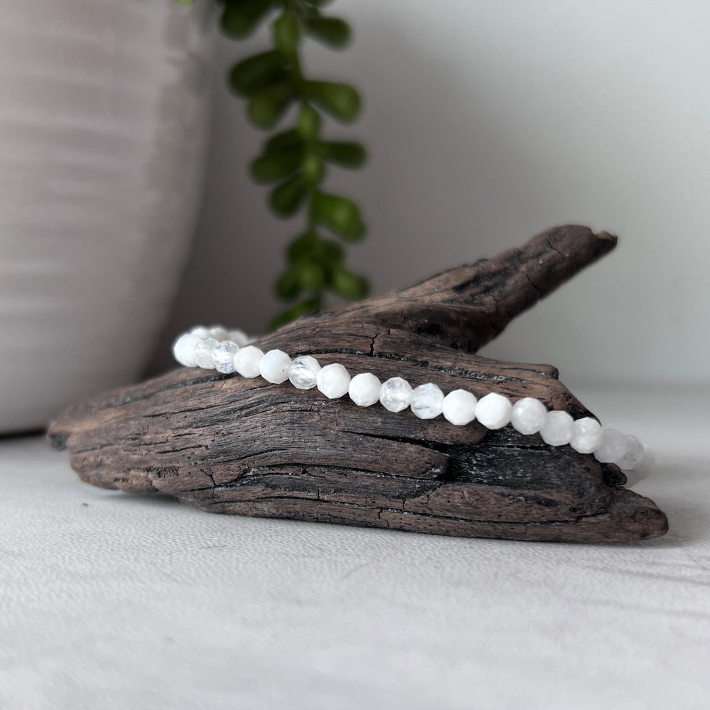 moonstone faceted gemstone bracelet