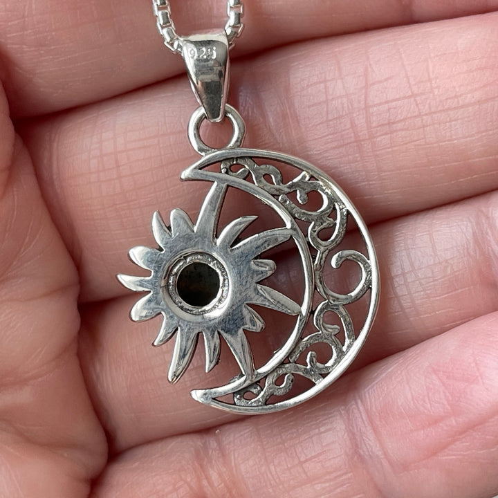 sterling silver labradorite stone crystal pendant necklace
