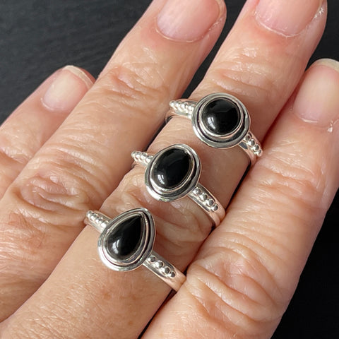 Black Onyx Sterling Silver Ring