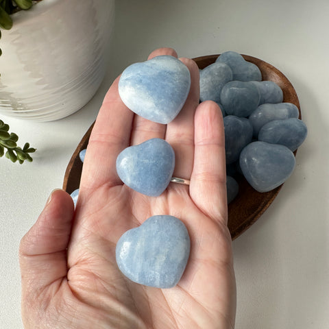 Blue Calcite Mini Heart