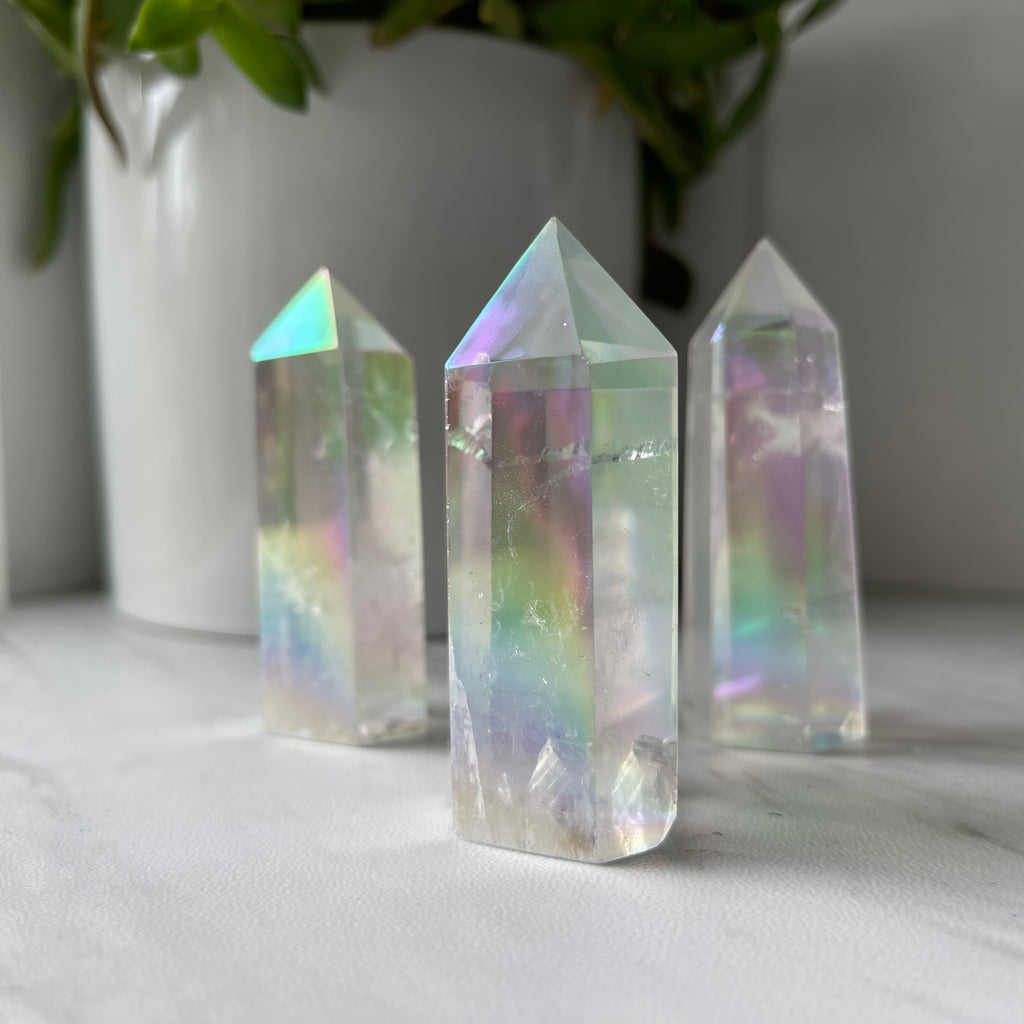 angel aura crystal point tower healing stone