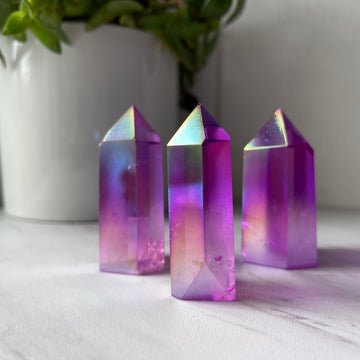 angel aura crystal point tower healing stone