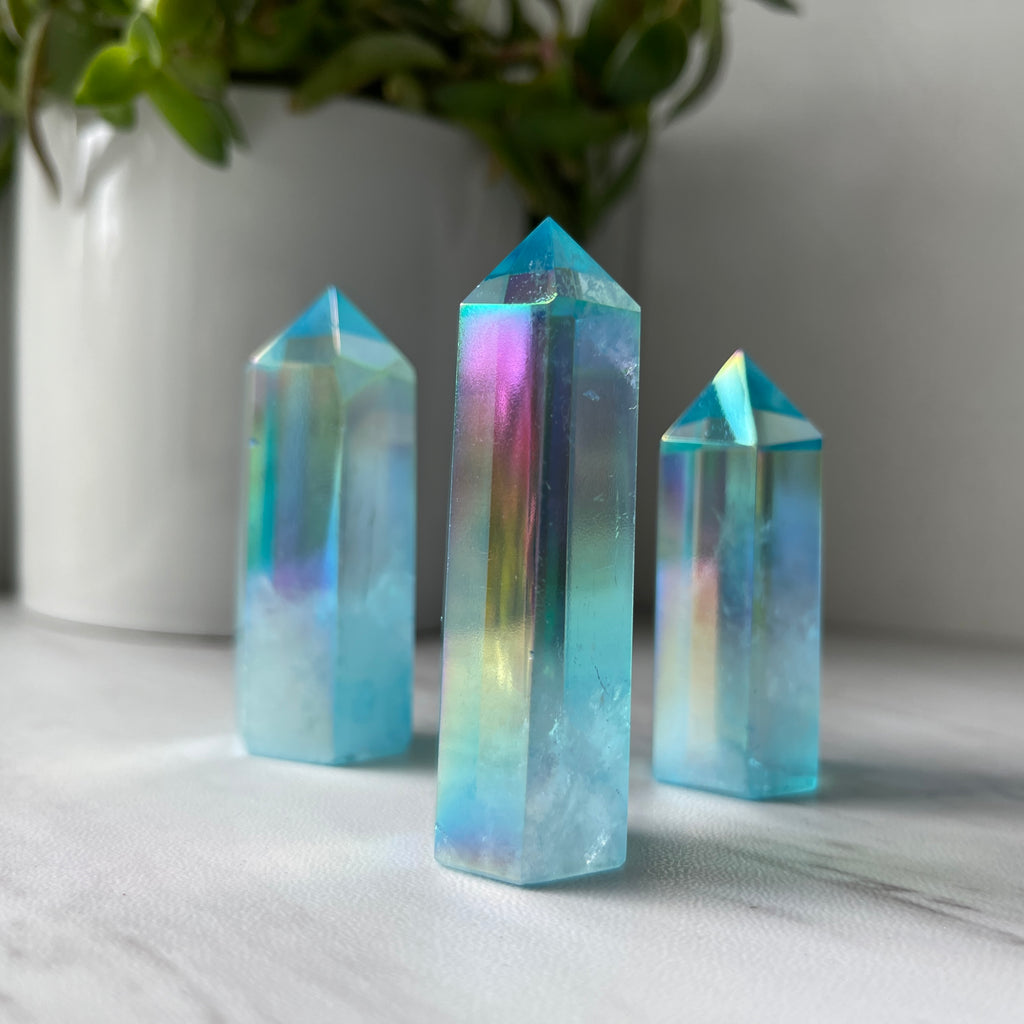 angel aura crystal point tower healing stone