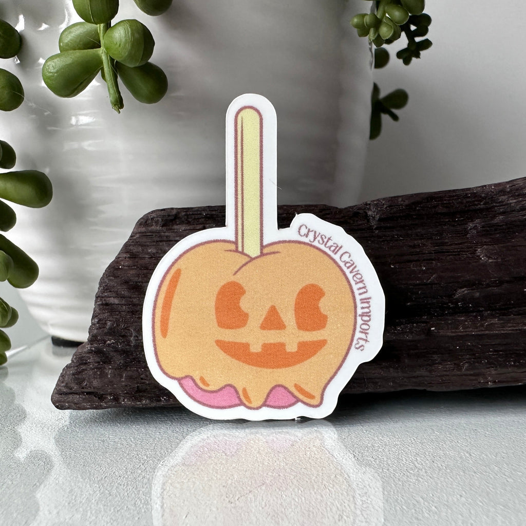 caramel apple pumpkin halloween vinyl waterproof sticker
