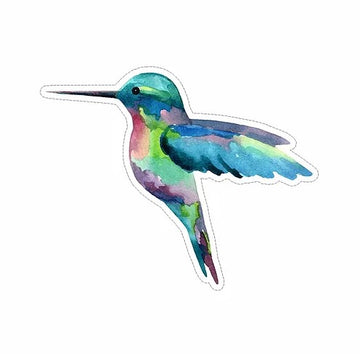 watercolor hummingbird vinyl waterproof sticker cabana