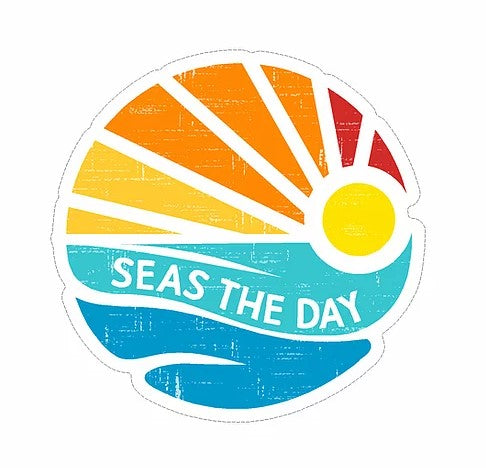 seas the day waterproof vinyl sticker cabana