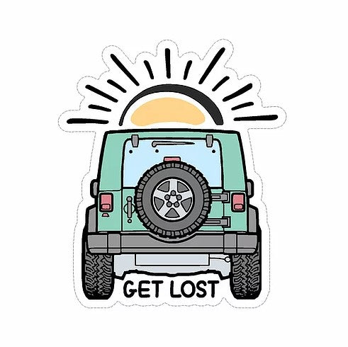 get lost jeep sticker cabana waterproof vinyl