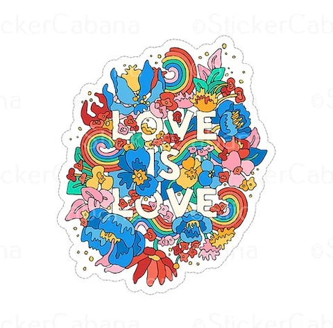 love is love vinyl waterproof sticker cabana