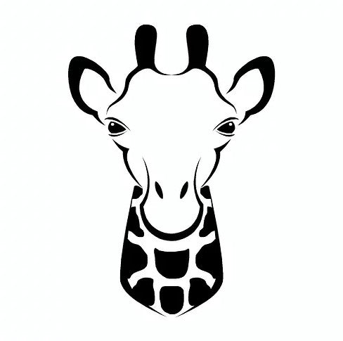 giraffe waterproof vinyl sticker cabana