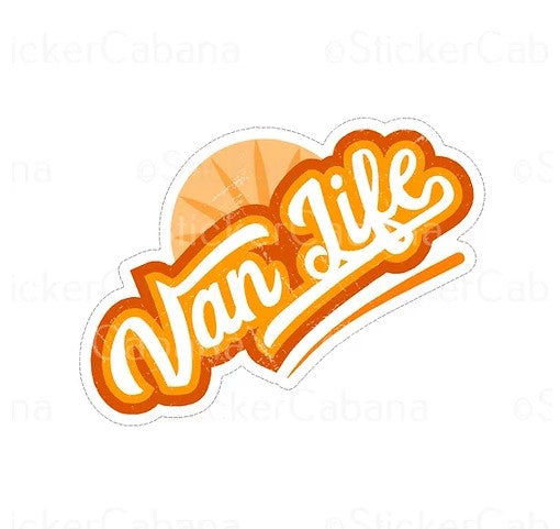 van life waterproof vinyl sticker cabana