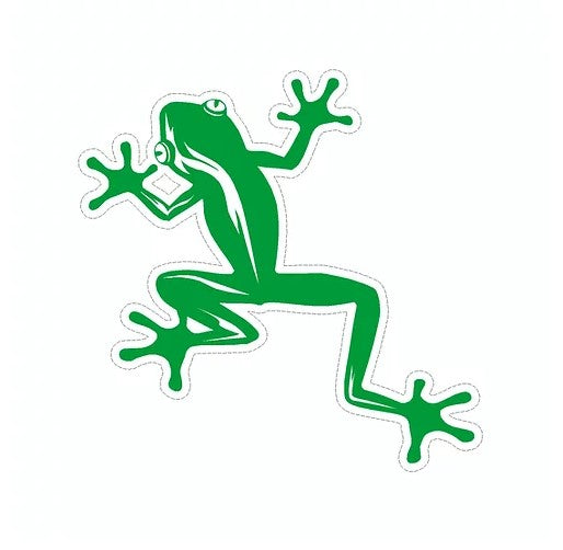 green frog waterproof vinyl sticker cabana