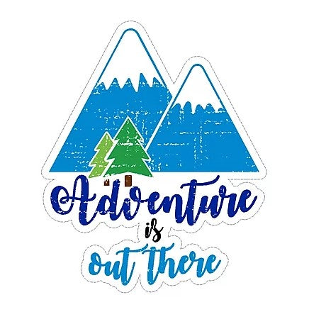 Adventure is Out There Mountains Vinyl Sticker