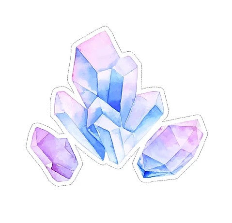 crystals cluster vinyl waterproof sticker