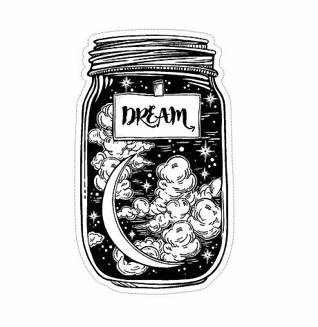 mason jar dream night sky vinyl waterproof sticker