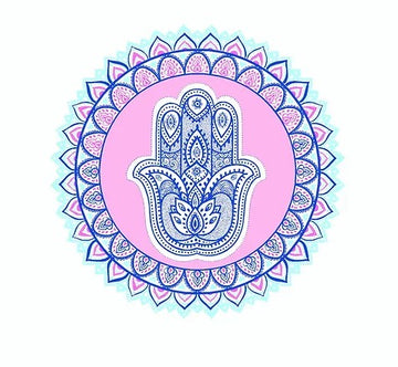 hamsa hand mandala vinyl waterproof sticker