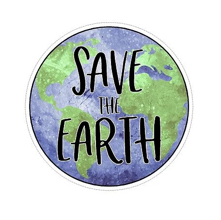 save the earth vinyl waterproof sticker