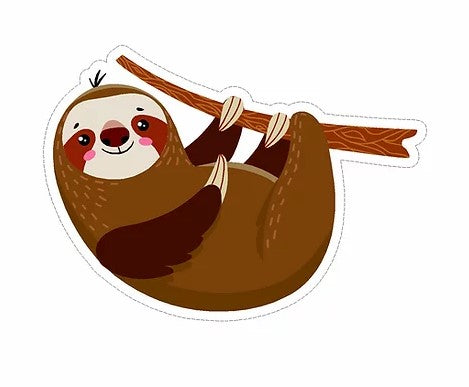 cute sloth vinyl waterproof sticker cabana